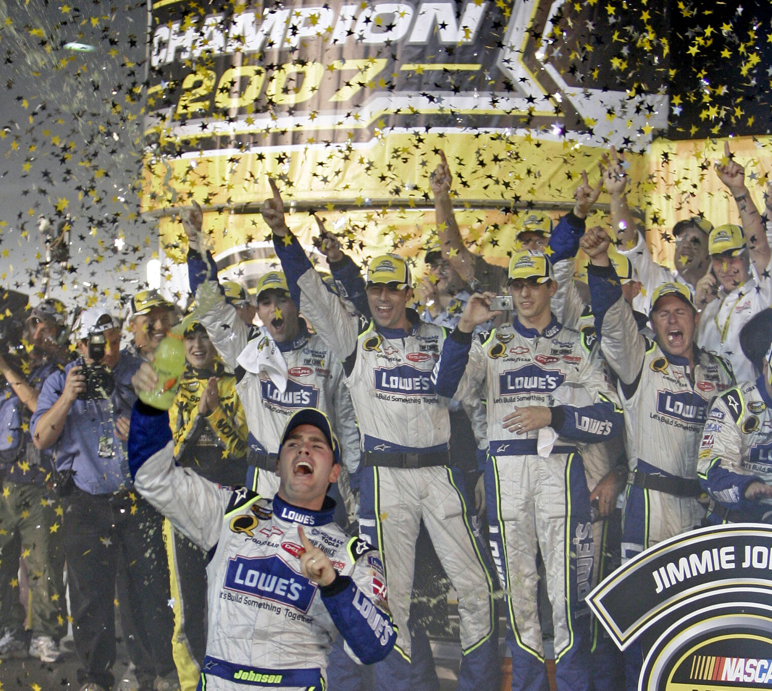2007: Jimmie Johnson wins back-to-back NASCAR Cup championships